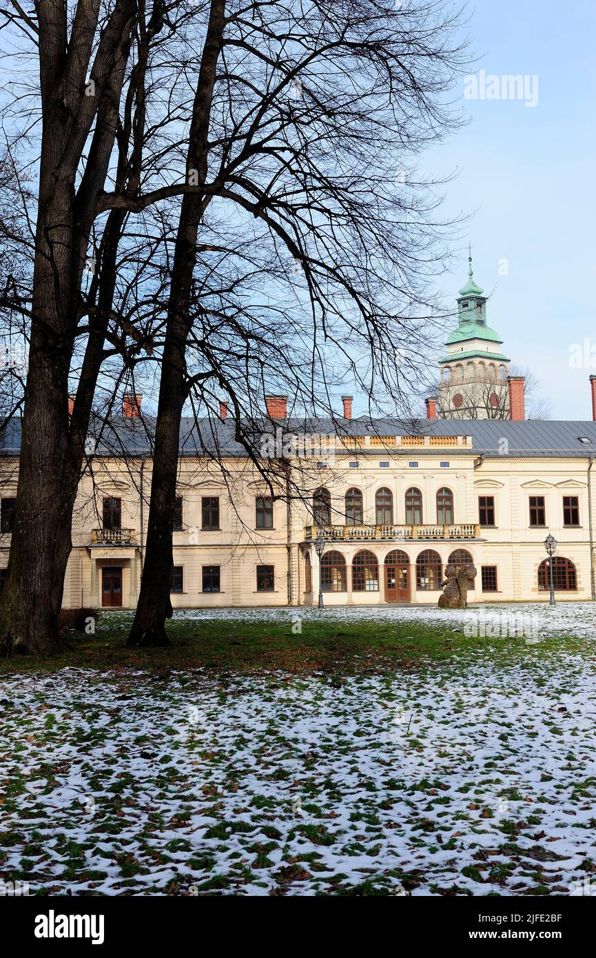 Palazzo Asburgo a Żywiec, Zywiec, Polonia, Beskidy, Cieszyn Slesia Foto Stock
