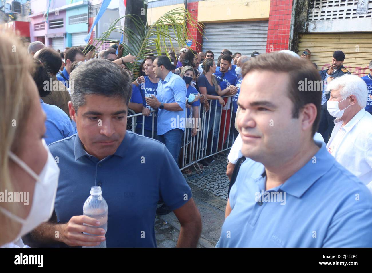 Salvador, Brasile. 02nd luglio 2022. Celebrazioni del giorno dell'Indipendenza di Bahia, questo Sabato mattina, (02), a Salvador, (BA) nella foto, ex sindaco ACM Neto. Credit: Mauro Akiin Nassor/FotoArena/Alamy Live News Foto Stock