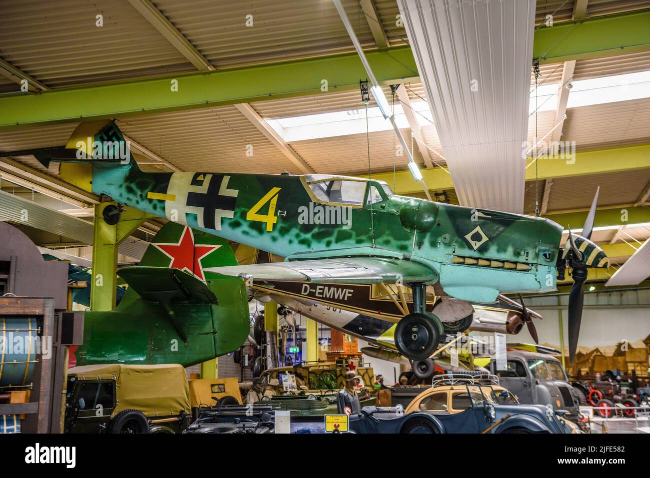 SINSHEIM, GERMANIA - mai 2022: Aereo da caccia Messerschmitt BF 109 1935 WW2 3rd reich nazista Germania Luftwaffe Foto Stock