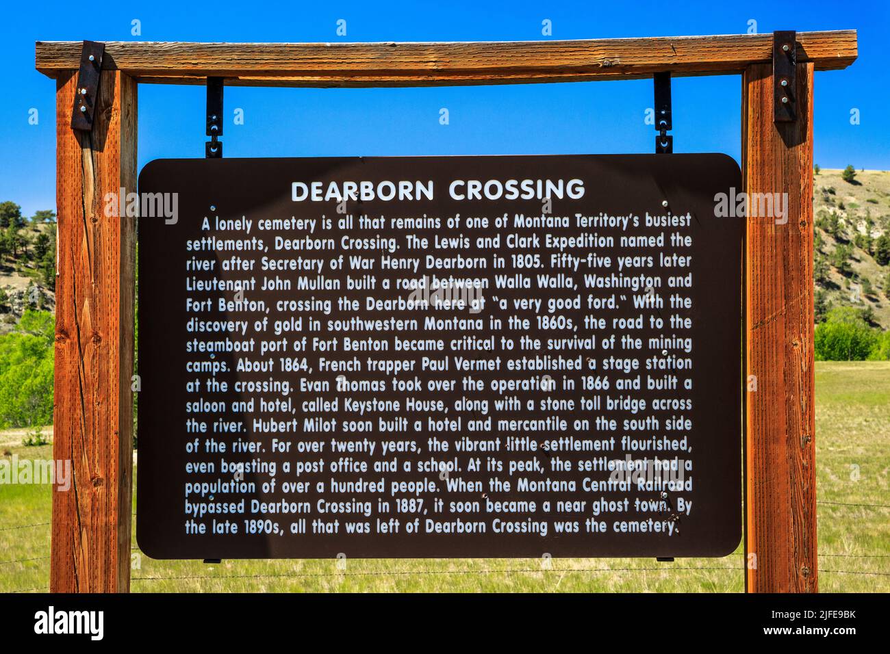 cartello di incrocio dearborn vicino a craig, montana Foto Stock