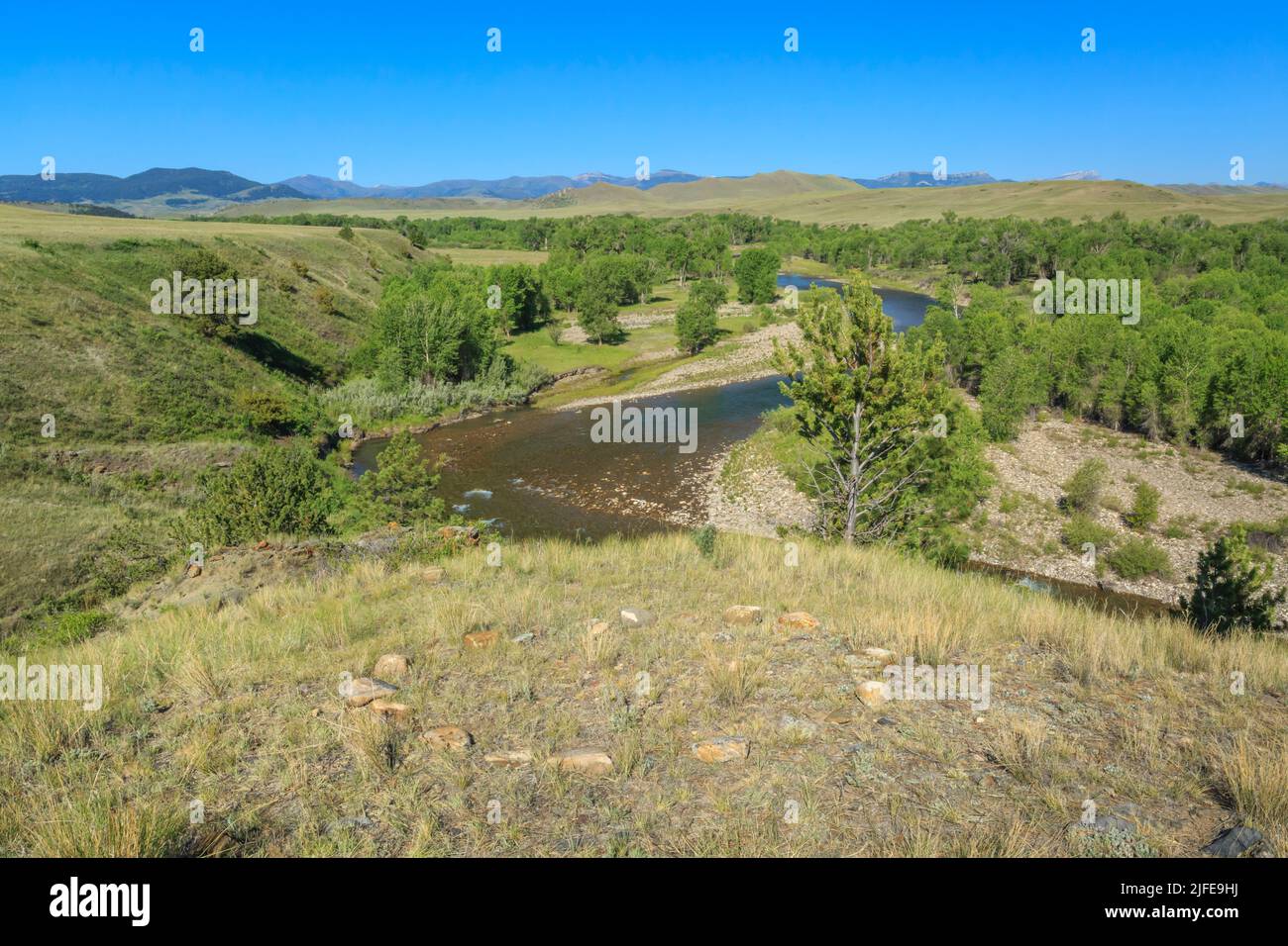 anello tipi sopra il fiume dearborn vicino craig, montana Foto Stock