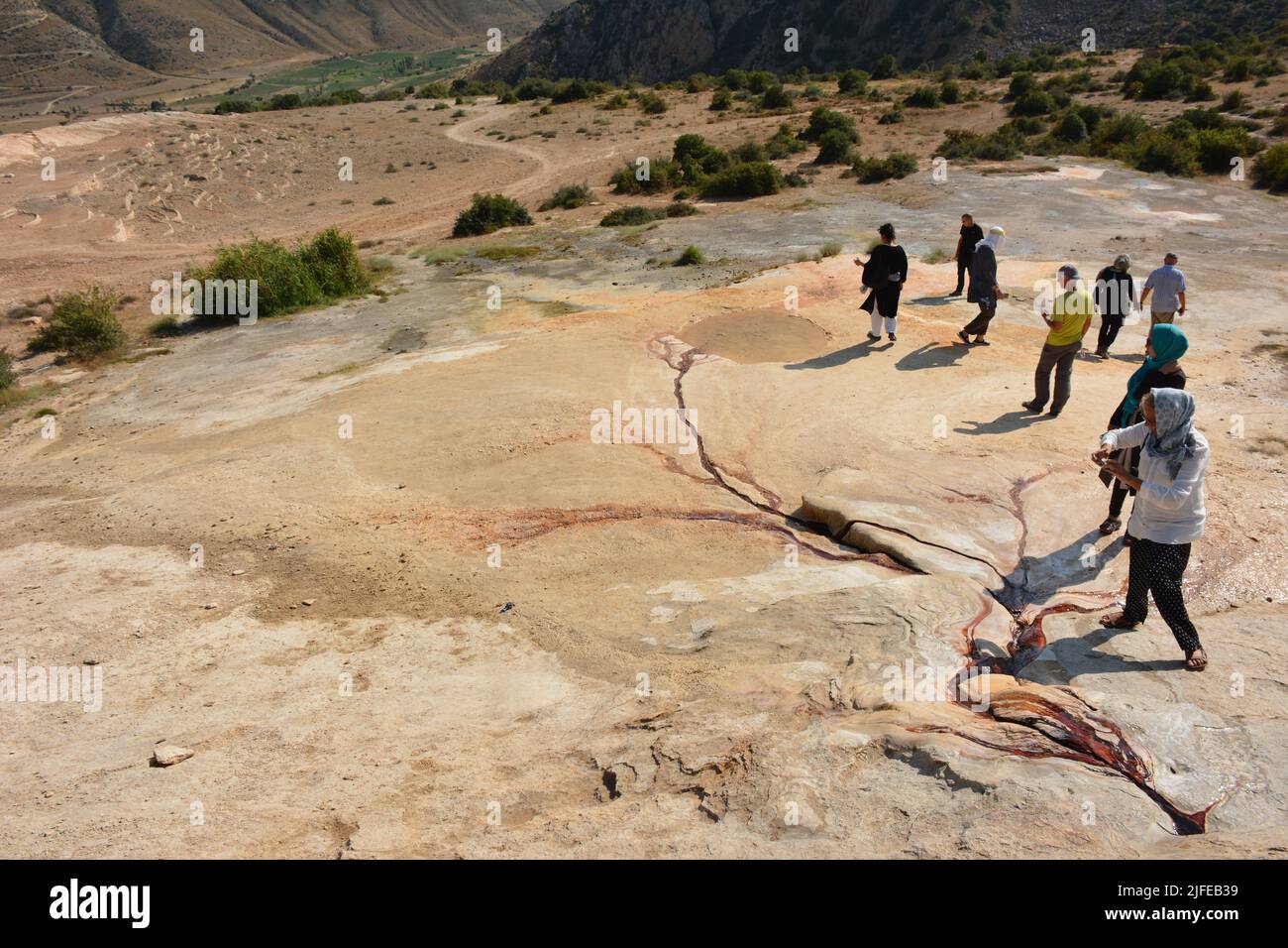 La bella natura dell'Iran, vicino alla città di Sari, c'è un luogo chiamato Badab Surat. Foto Stock