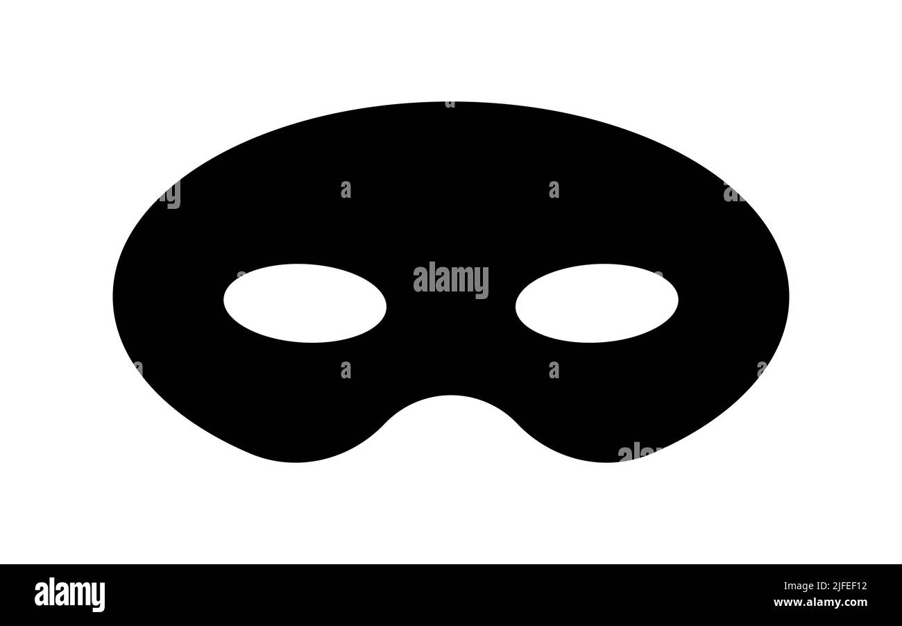 Maschera supereroe carnevale o teatro opera vettore icona. Illustrazione Vettoriale
