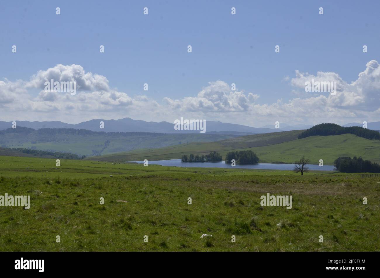 Il paesaggio a Glen Tilt vicino all'atollo di Blair nelle Highlands scozzesi Foto Stock