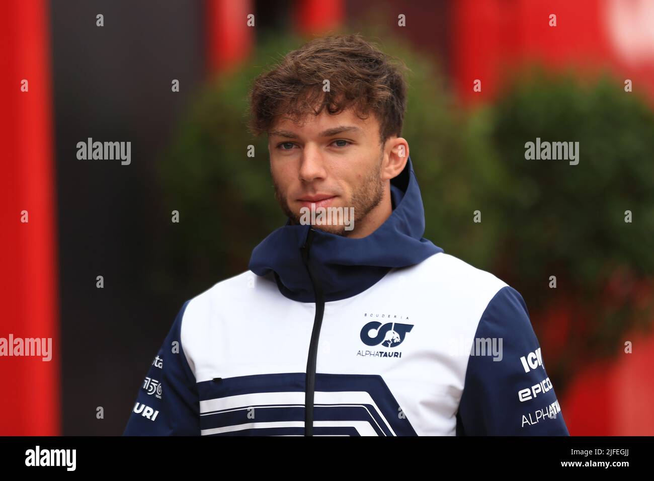 2nd luglio 2022, Silverstone Circuit, Silverstone, Northamptonshire, Inghilterra: Gran premio britannico F1, giorno di qualificazione: Scuderia AlphaTauri, Pierre Gasly Foto Stock