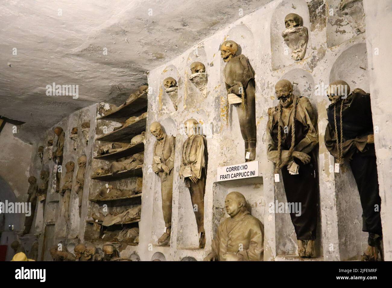 Palermo, Sicilia (Italia): Catacombe dei Cappuccini Foto Stock