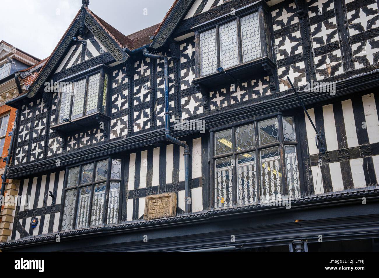 Owen's Mansion, High Street, Shrewsbury, Shropshire Foto Stock