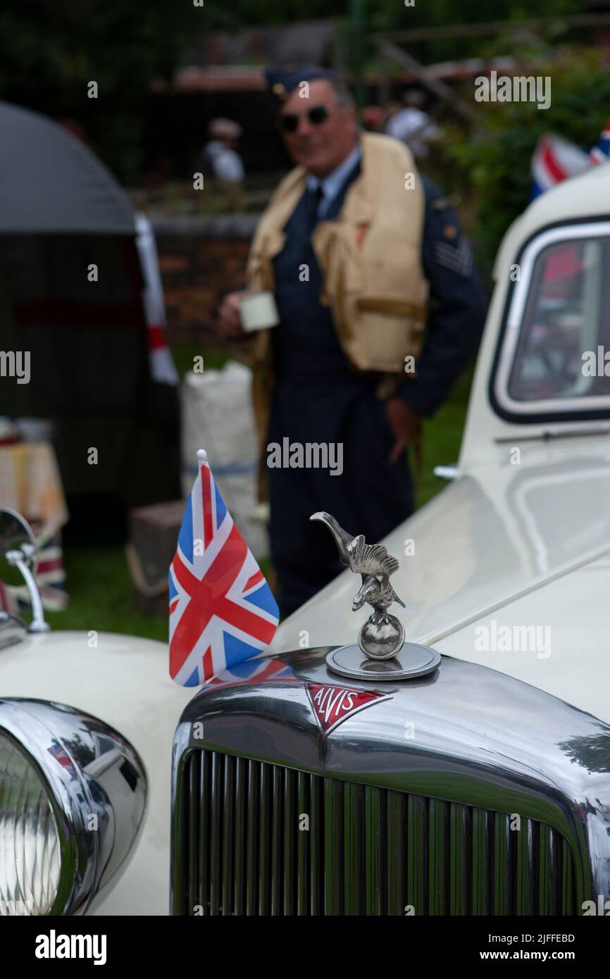 Rolls Royce isolato con bandiera a jack sindacato Foto Stock