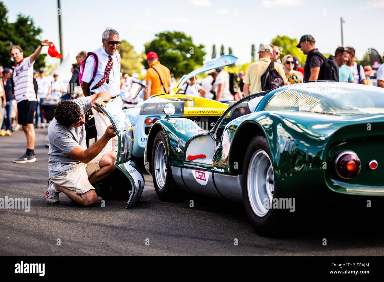 11 TROUILLARD / RONDONI (FR), Porsche 906 / 1966 durante il le Mans Classic 2022 dal 30 giugno al 3 luglio 2022 sul circuito des 24 Heures du Mans, a le Mans, Francia - Foto Damien Saulnier / DPPI Foto Stock