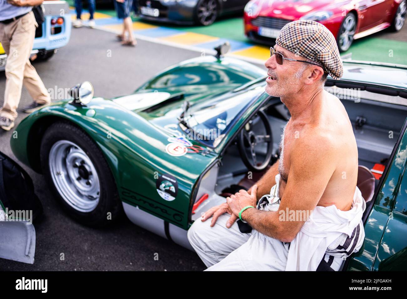 11 TROUILLARD / RONDONI (FR), Porsche 906 / 1966 , ritratto durante il le Mans Classic 2022 dal 30 giugno al 3 luglio 2022 sul circuito des 24 Heures du Mans, a le Mans, Francia - Foto Damien Saulnier / DPPI Foto Stock