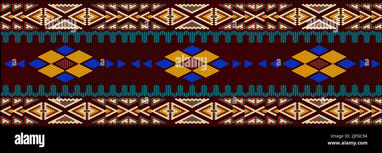 L'ornamento tradizionale degli abitanti dell'Est, il mondo arabo, in cui i ricchi colori attirano buona fortuna e ricchezza. Donne tappeti intessuta per scherzo Illustrazione Vettoriale