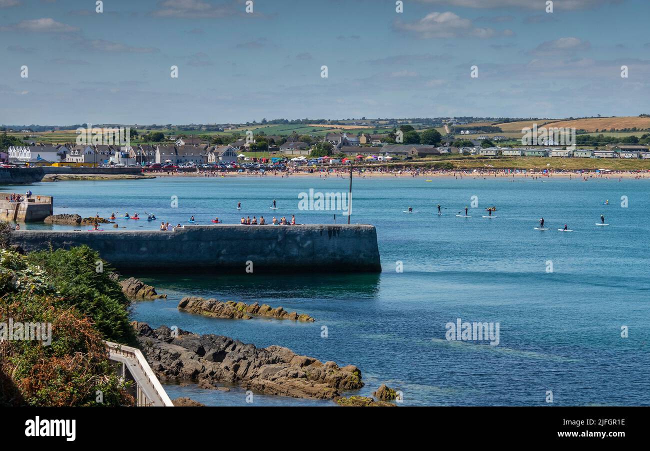 Estate al mare, Ardmore. Co Waterford, Irlanda Foto Stock
