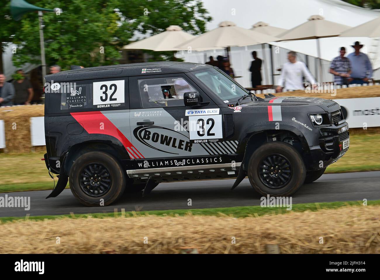 Miles Williams, Bowler Defender 90, Off-Road Arena, Safari Championship, Goodwood Festival of Speed, The Innovators - Masterminds of Motorsport, Goodw Foto Stock