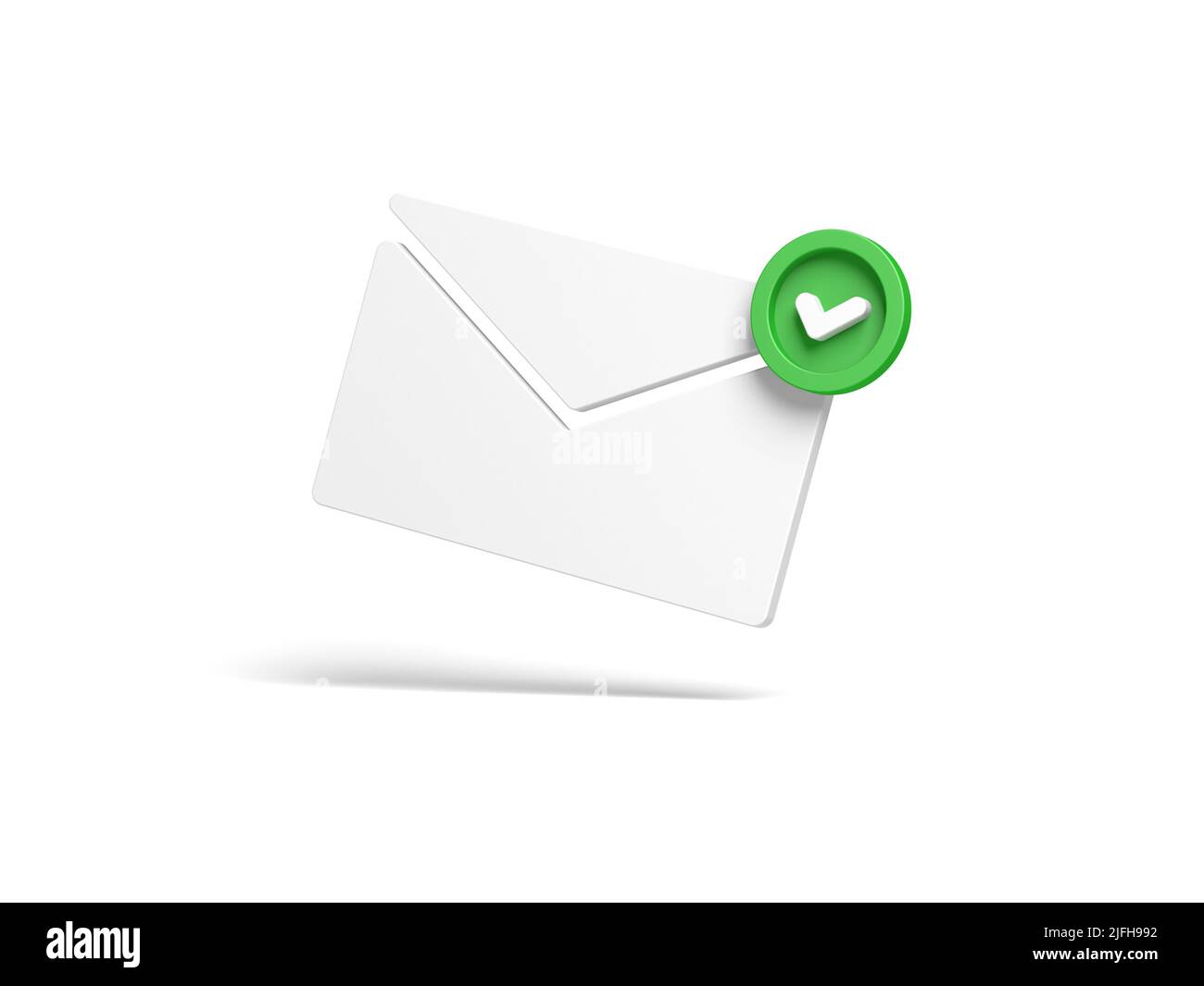 Icona posta isolata su sfondo bianco. E-mail E-mail. illustrazione 3d. Foto Stock