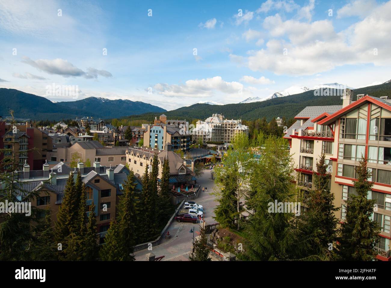 The Village, Whistler, British Columbia, Canada Foto Stock