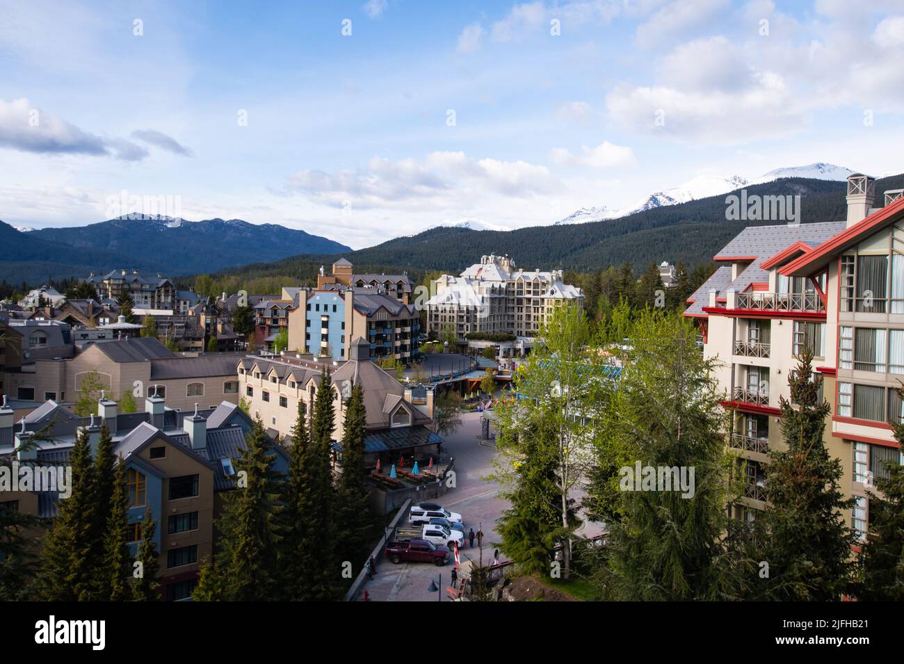 The Village, Whistler, British Columbia, Canada Foto Stock