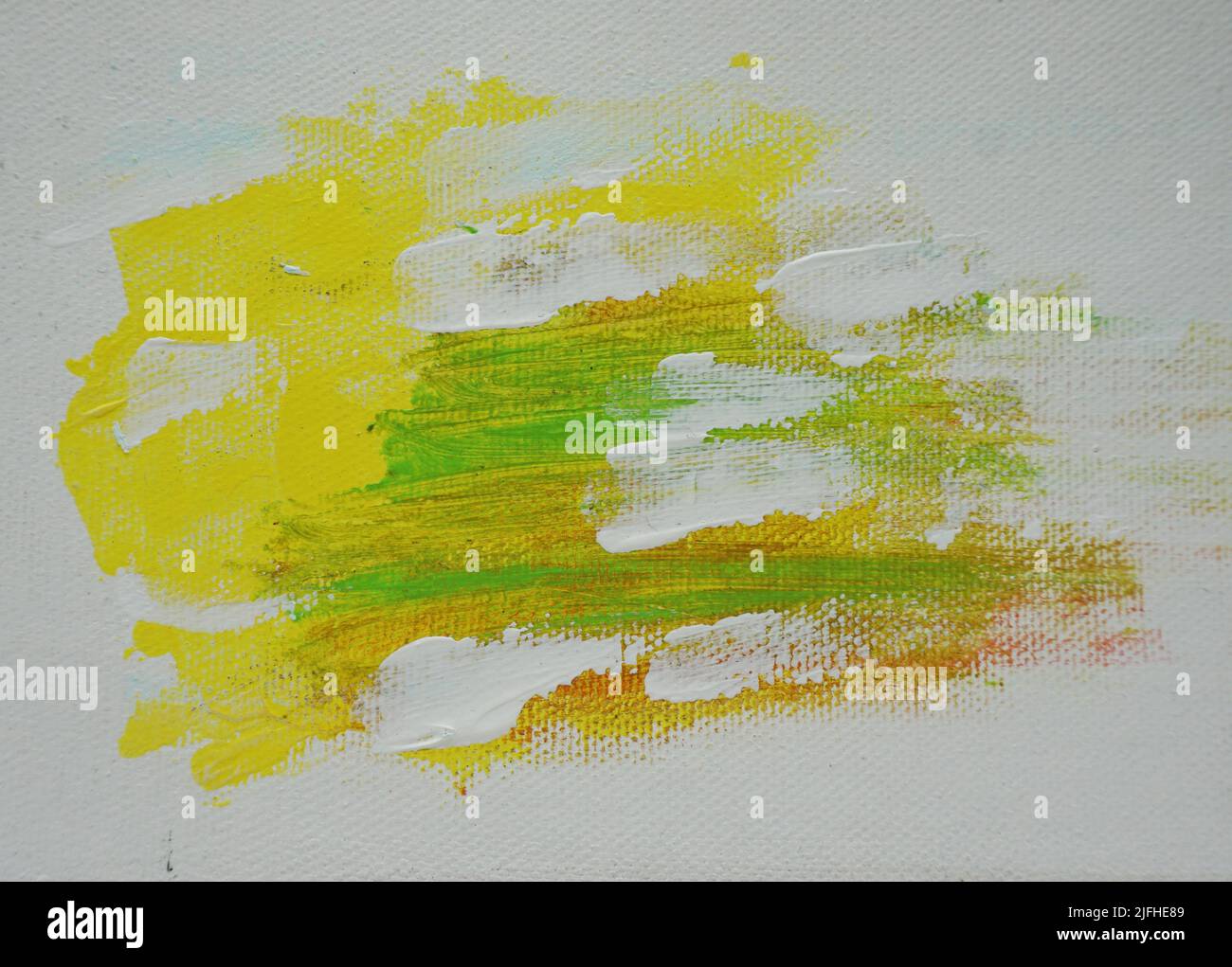 Flick l'olio Abstract colore sfondo colorato mix di colori, giallo Foto Stock