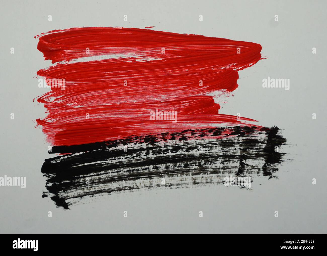 Flick l'olio Abstract colore sfondo colorato mix di colori , nero e rosso Foto Stock