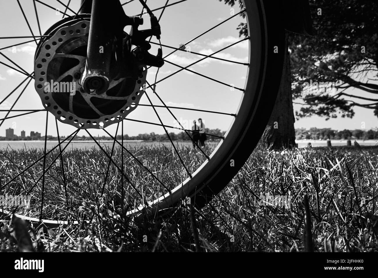 biciclette in città Foto Stock