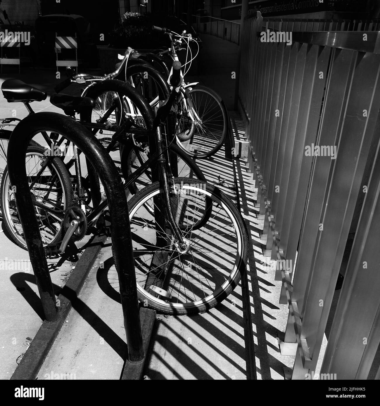 biciclette in città Foto Stock