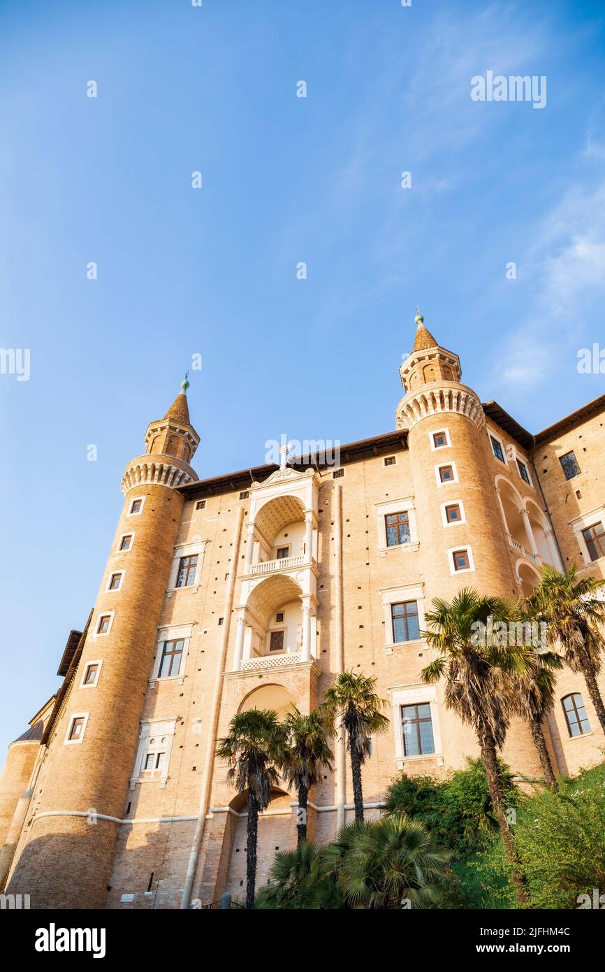 Palazzo Ducale Urbino Italia 30 Aprile 2022 Vista Prospettica Della 