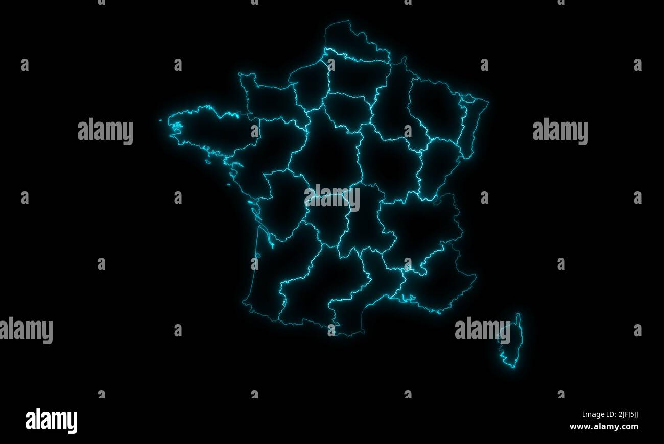 Mappa politica della francia immagini e fotografie stock ad alta