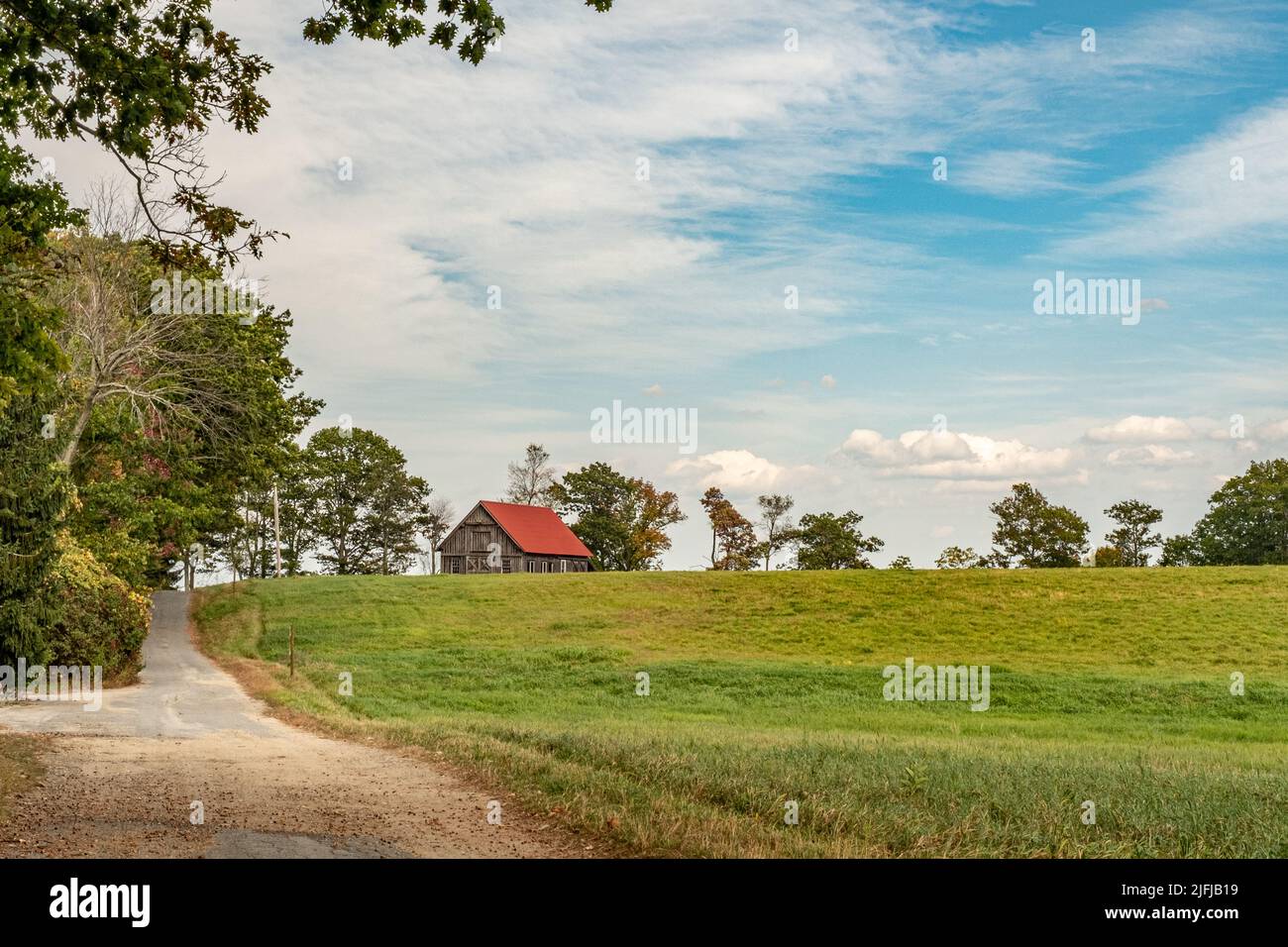 Un granaio in una fattoria a Templeton, Massachusetts Foto Stock