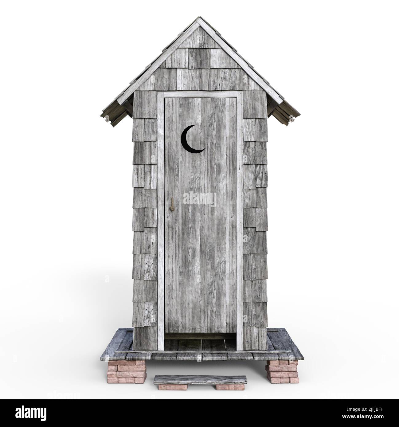 3D-Illustrazione di un outhouse nel ovest selvaggio Foto Stock