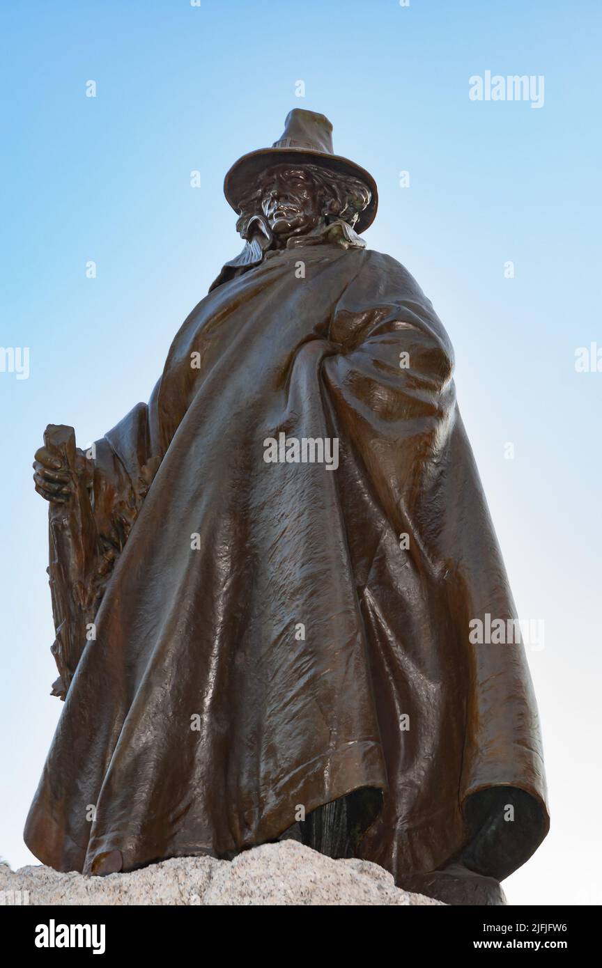 Statua di Roger Conant il padre fondatore di Salem City, Massachusetts Foto Stock