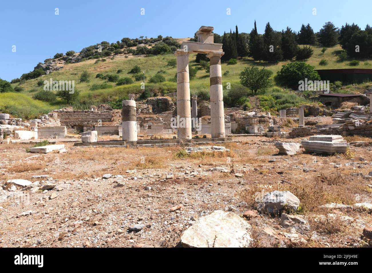 Il Peristilio di Rodi e il Paytaneum di Efeso in Turchia Foto Stock