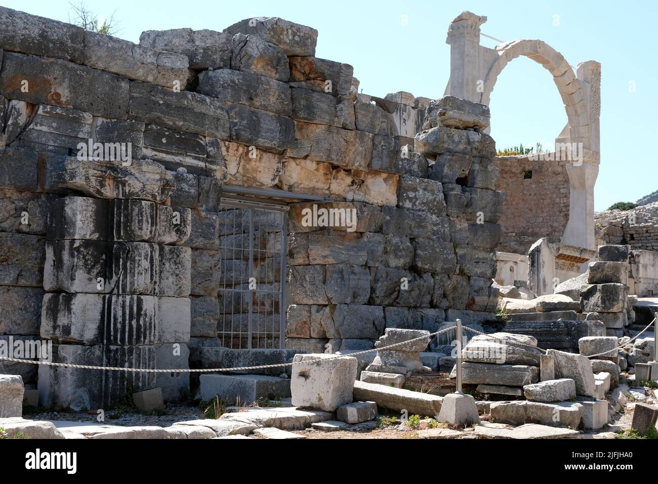 Rovine di una volta grande città di Efeso in Turchia Foto Stock
