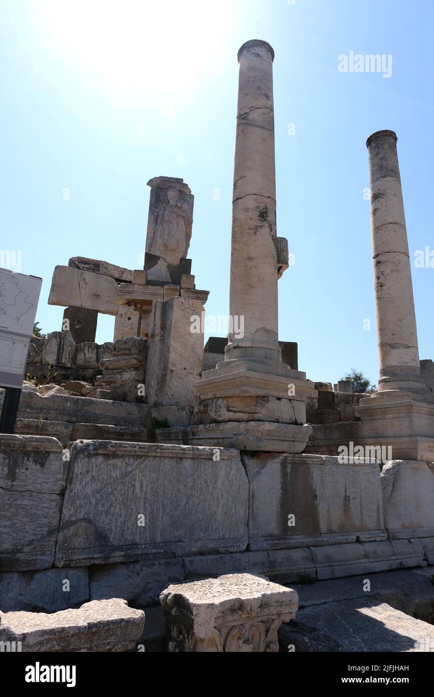 Resti dell'Hydreion in Efeso Turchia Foto Stock