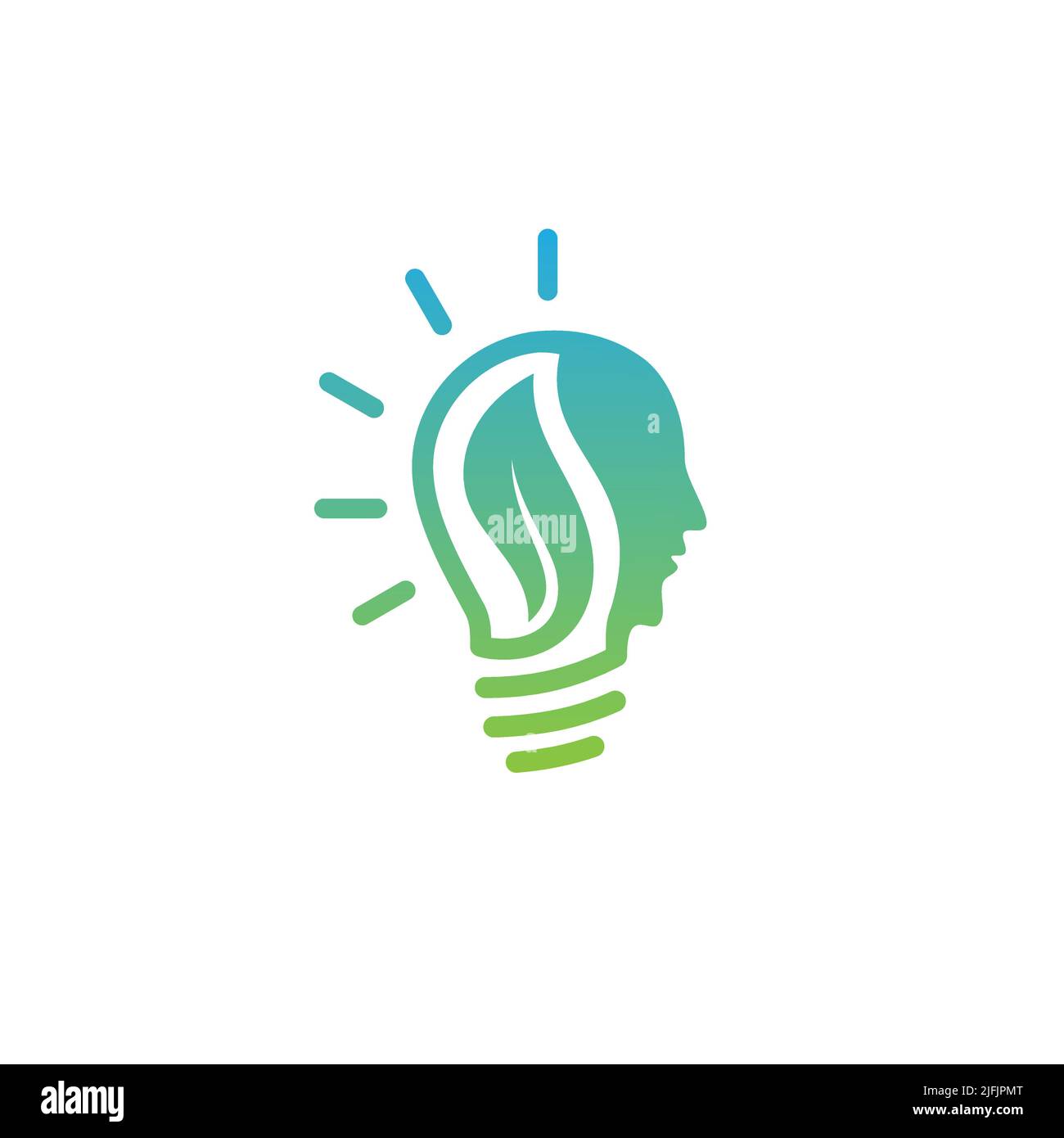 Eco Green idea logo design concetto. Logo della tecnologia Creative Icon Symbol. Illustrazione vettoriale EPS.8 EPS.10 Illustrazione Vettoriale