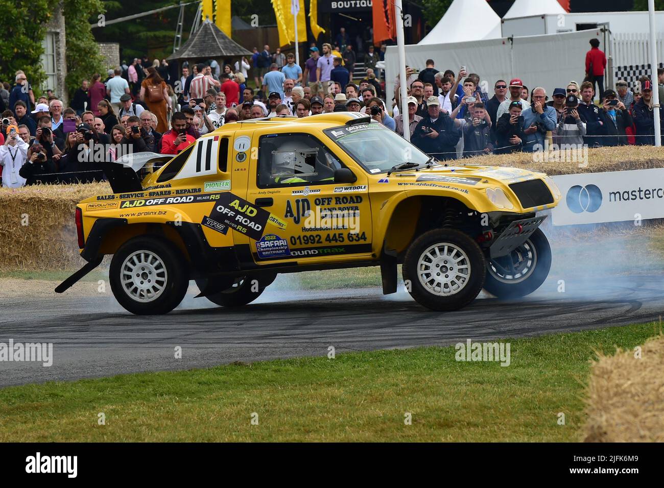 Andy Degiulio, Milner R5, Off-Road Arena, Safari Championship, Goodwood Festival of Speed, The Innovators - Masterminds of Motorsport, Goodwood House, Foto Stock