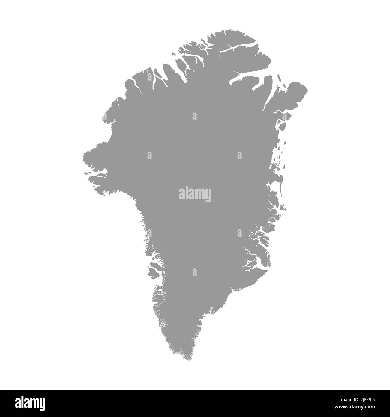 Silhouette vettoriale isola Groenlandia Illustrazione Vettoriale