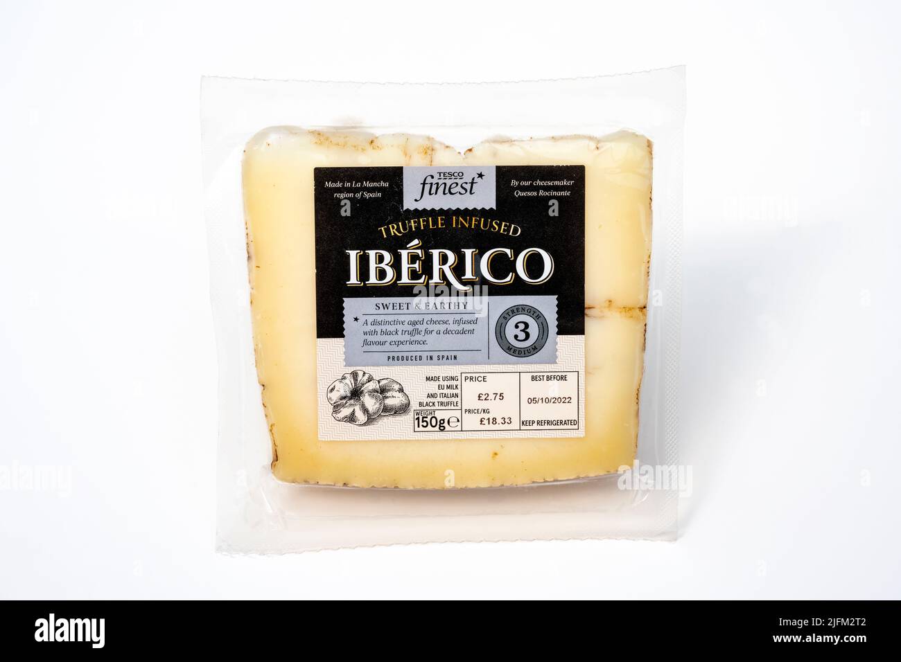 Il miglior tartufo Tesco infuso Iberico formaggio spagnolo Foto Stock