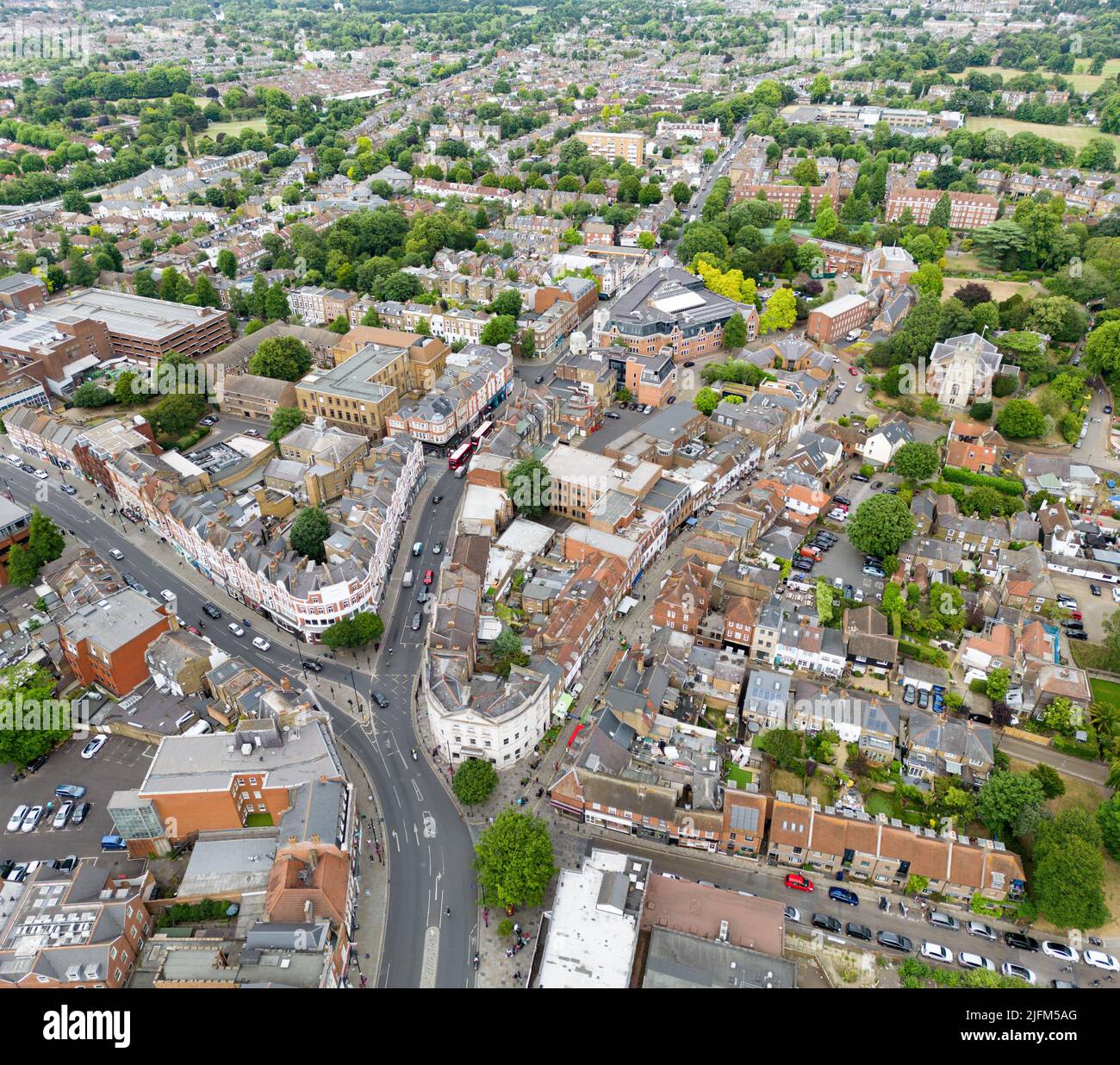 Il centro di Twickenham è un distretto suburbano di Londra, in Inghilterra Foto Stock