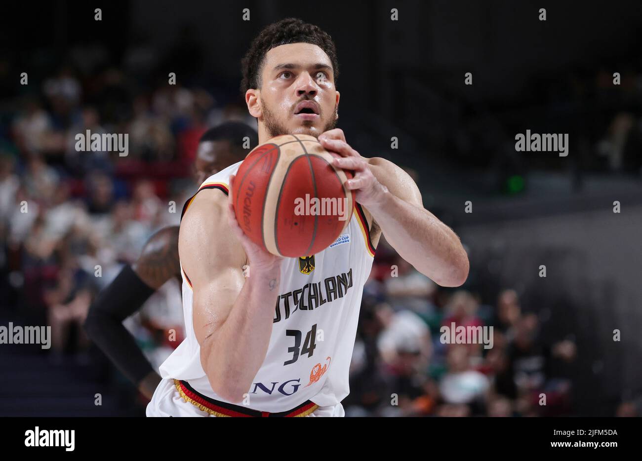 Brema, Germania. 03rd luglio, 2022. Primo : 07/03/2022 Basket: Nazionale Team Mondiali uomini Qualifiche Coppa del mondo Germania - Polonia Gavin Schilling, GER/dpa/Alamy Live News Foto Stock