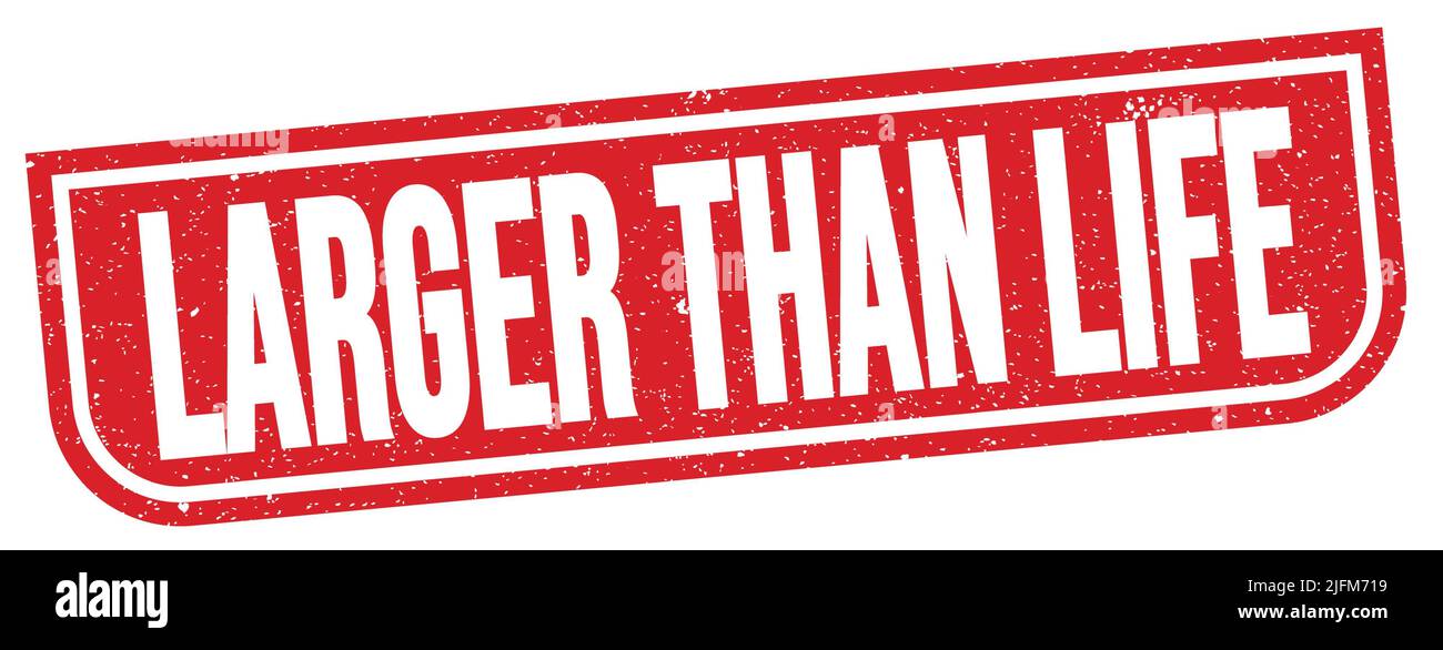 TESTO PIÙ GRANDE DELLA VITA scritto sul segno rosso grungy del timbro. Foto Stock