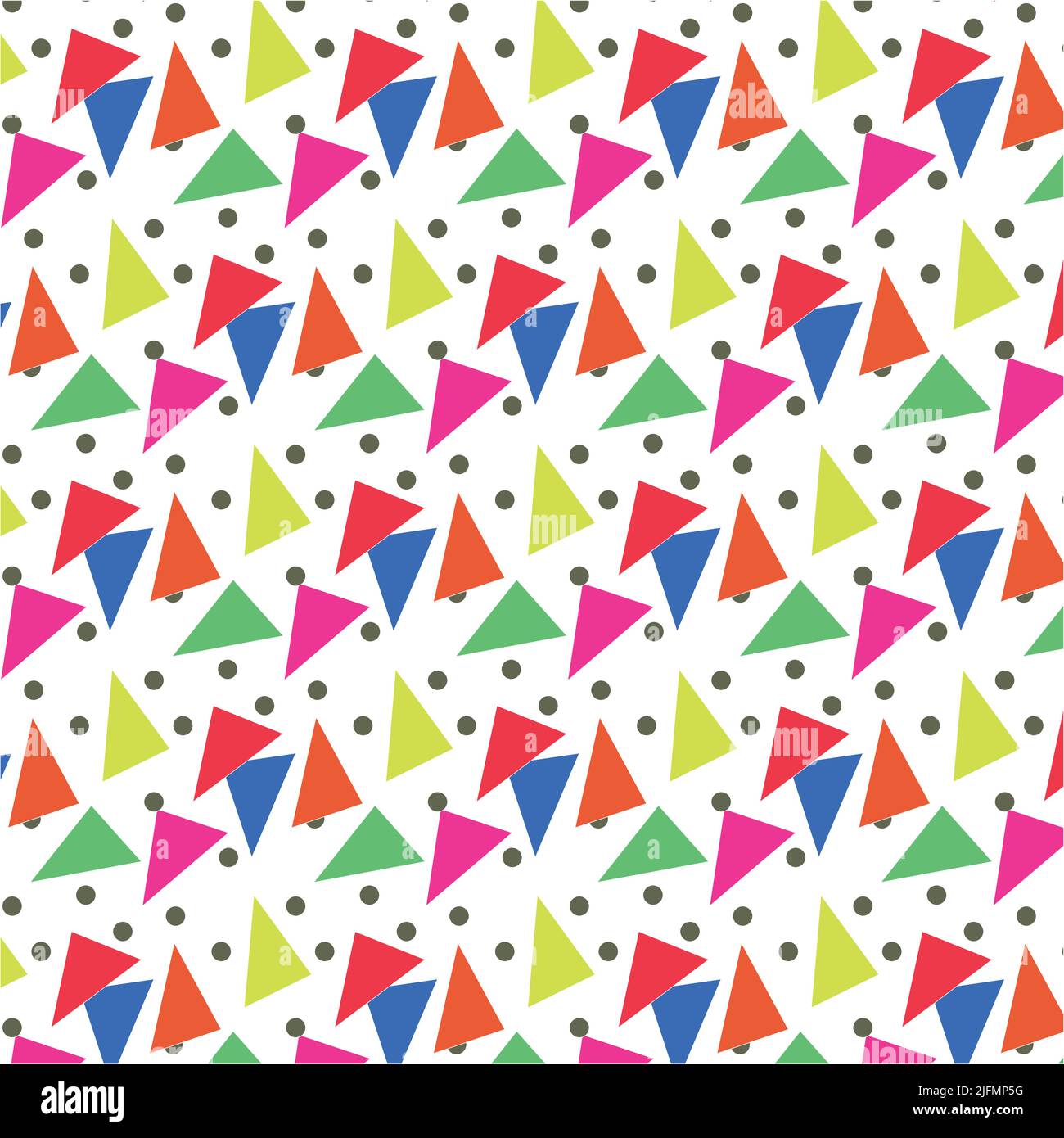 motivo con triangoli e punti colorati Illustrazione Vettoriale
