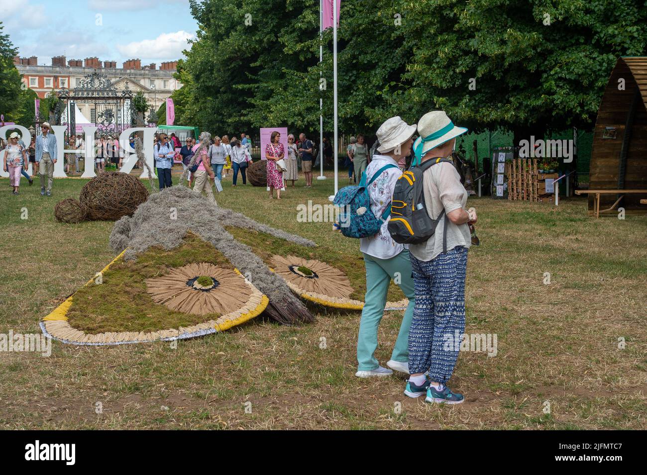 East Molesey, Surrey, Regno Unito. 4th luglio 2022. Mostre colorate al RHS Hampton Court Palace Garden Festival. Credit: Maureen McLean/Alamy Live News Foto Stock