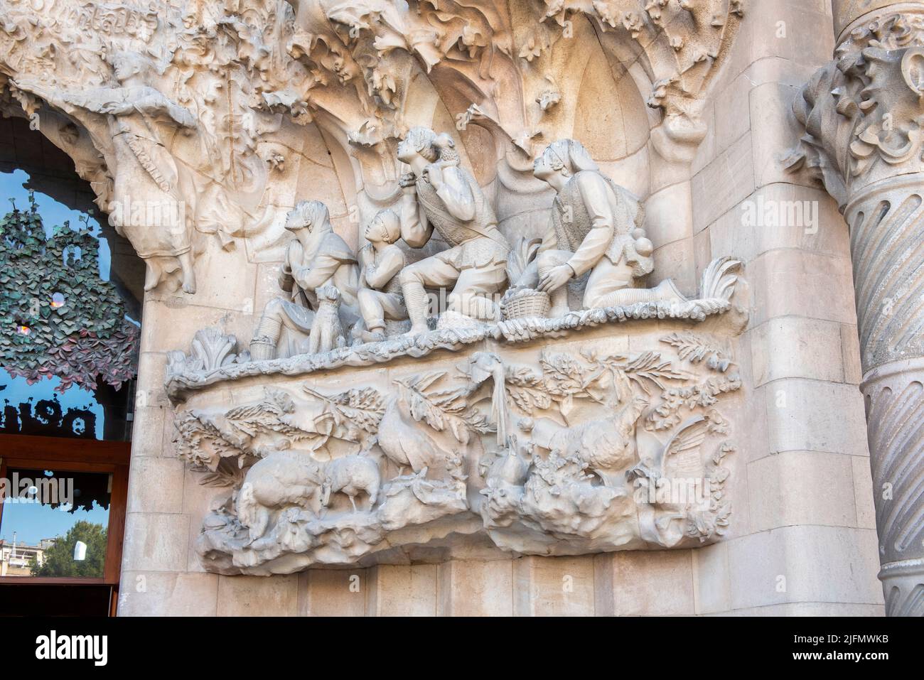 Dettagli intricati della pietra Foto Stock