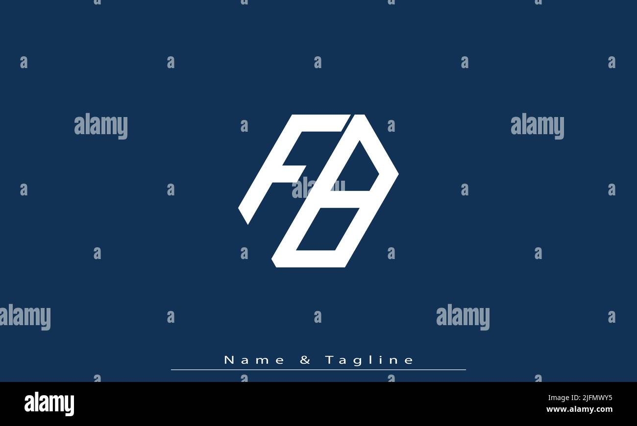 Lettere alfabetiche iniziali logo monogramma FB , BF Illustrazione Vettoriale