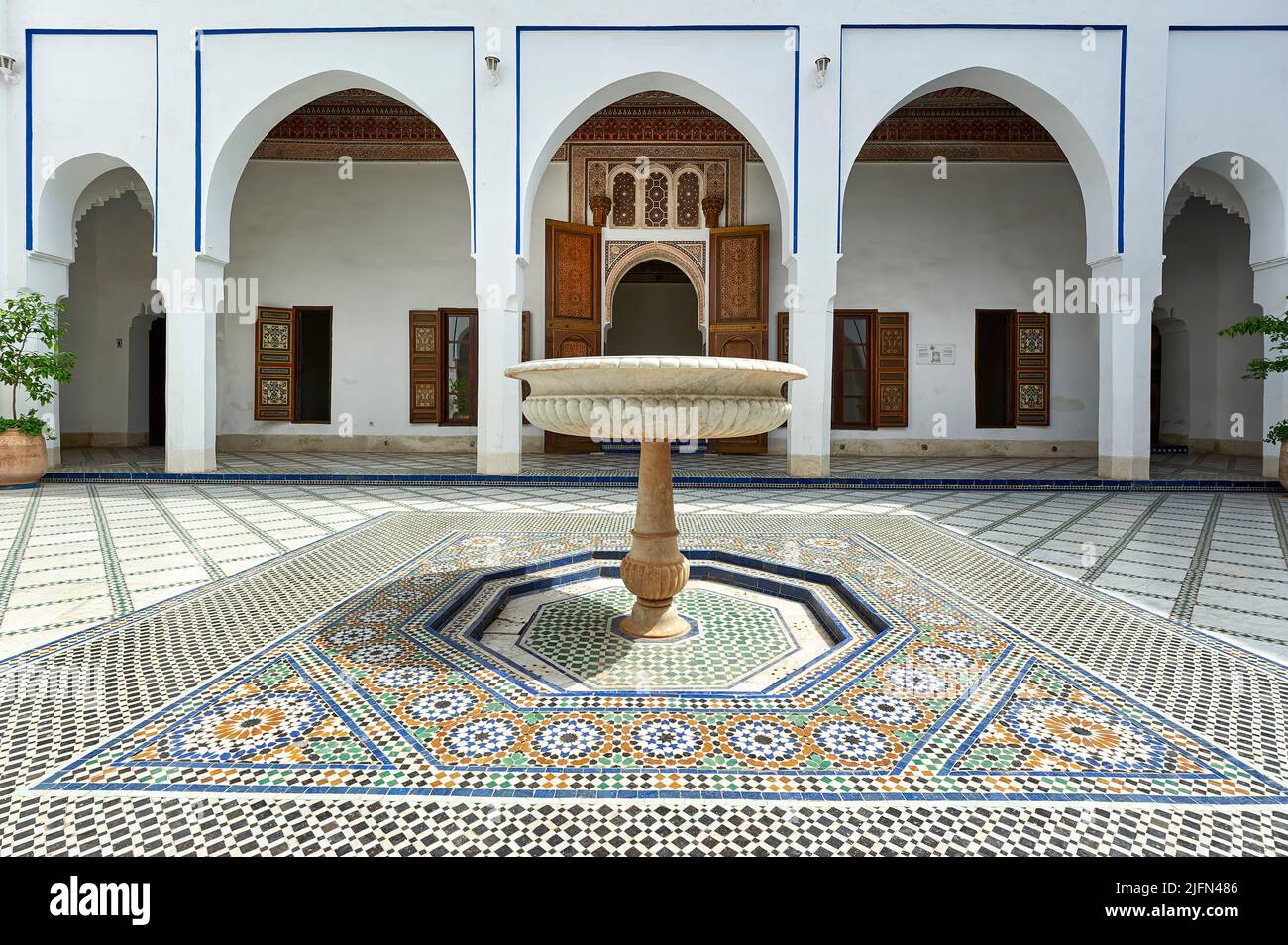 Marocco Marrakech. Il Palazzo Bahia Foto Stock