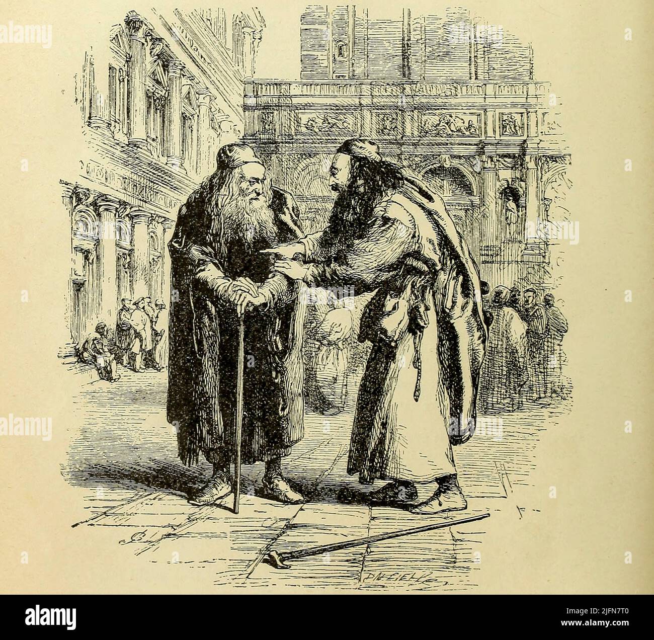 IL MERCANTE DI VENEZIA dal libro' un'edizione d'arte di Shakespeare, classificata come commedie, tragedie, storie e sonetti, ciascuna parte disposta in ordine cronologico, includendo anche un elenco di citazioni familiari'; Di Charles e Mary Lamb, e Mary Seymour, illustrato da Sir John Gilbert Data di pubblicazione 1889 Editore Chicago, casa editrice U. S. Foto Stock