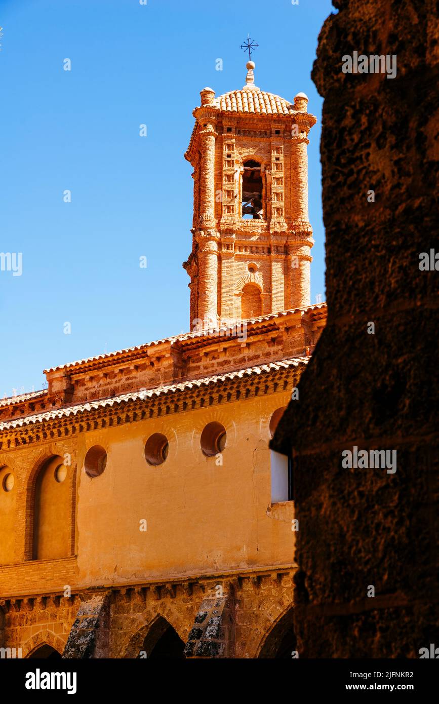 Chiostro, architettura cistercense. Monasterio de Piedra, Nuévalos, Saragozza, Aragón, Spagna, Europa Foto Stock
