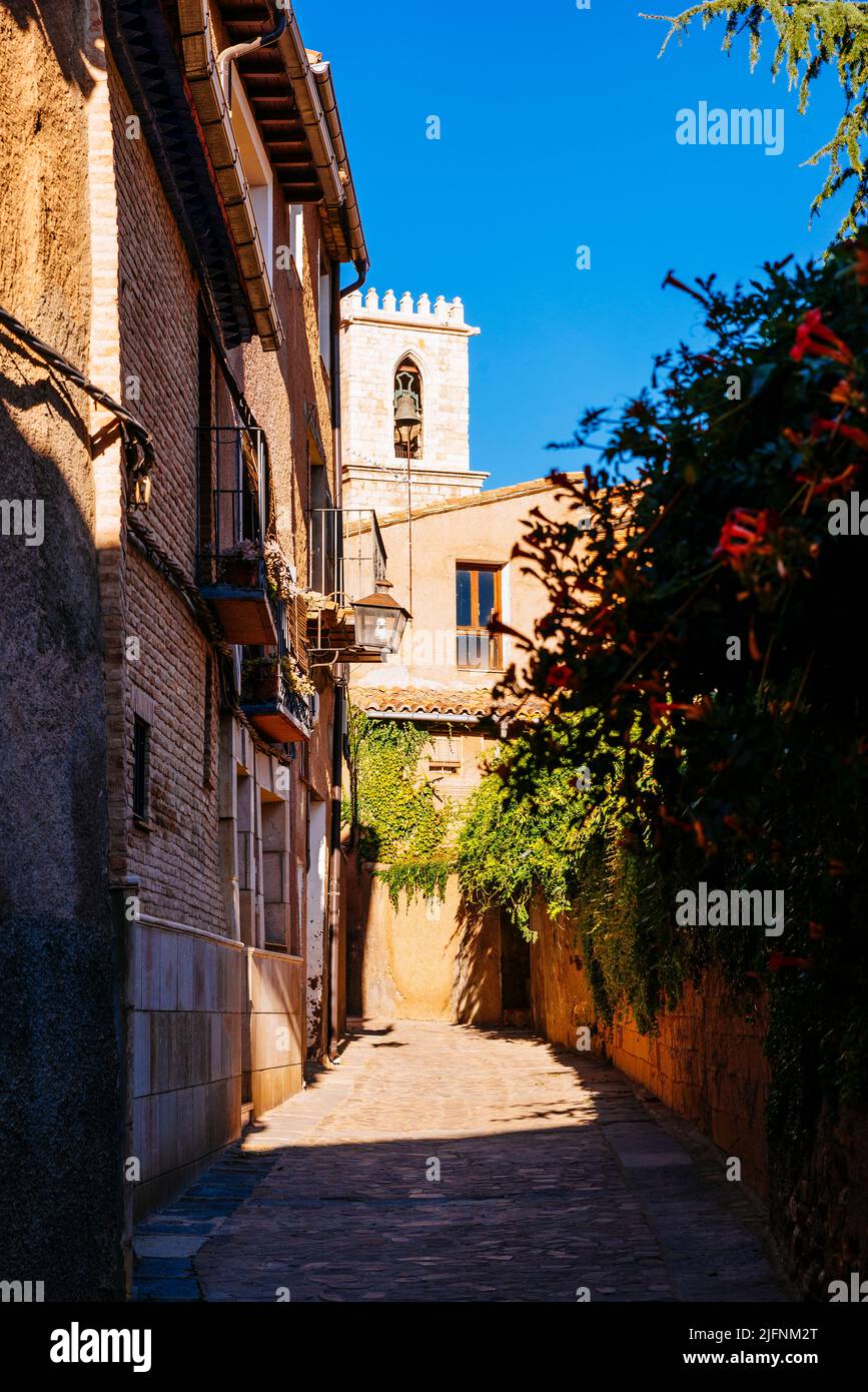 Case del centro storico. Daroca, Saragozza, Aragón, Spagna, Europa Foto Stock