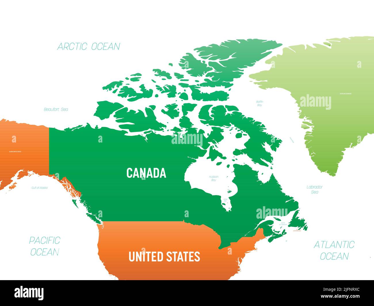 Canada Mappa politica dettagliata con le scuderie Illustrazione Vettoriale