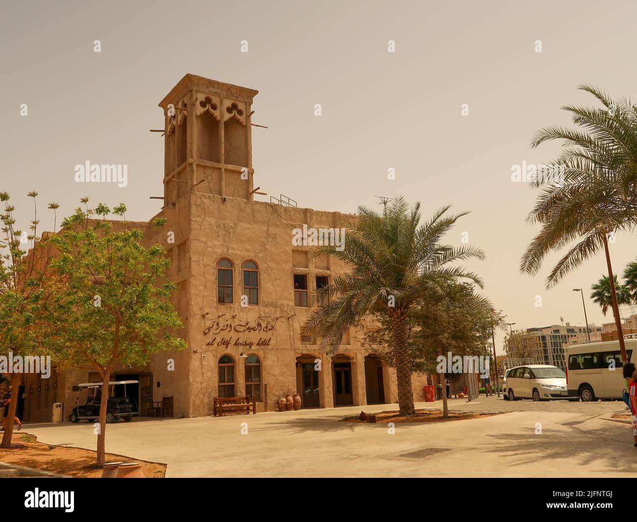 Visita della città vecchia di Dubai in estate Foto Stock