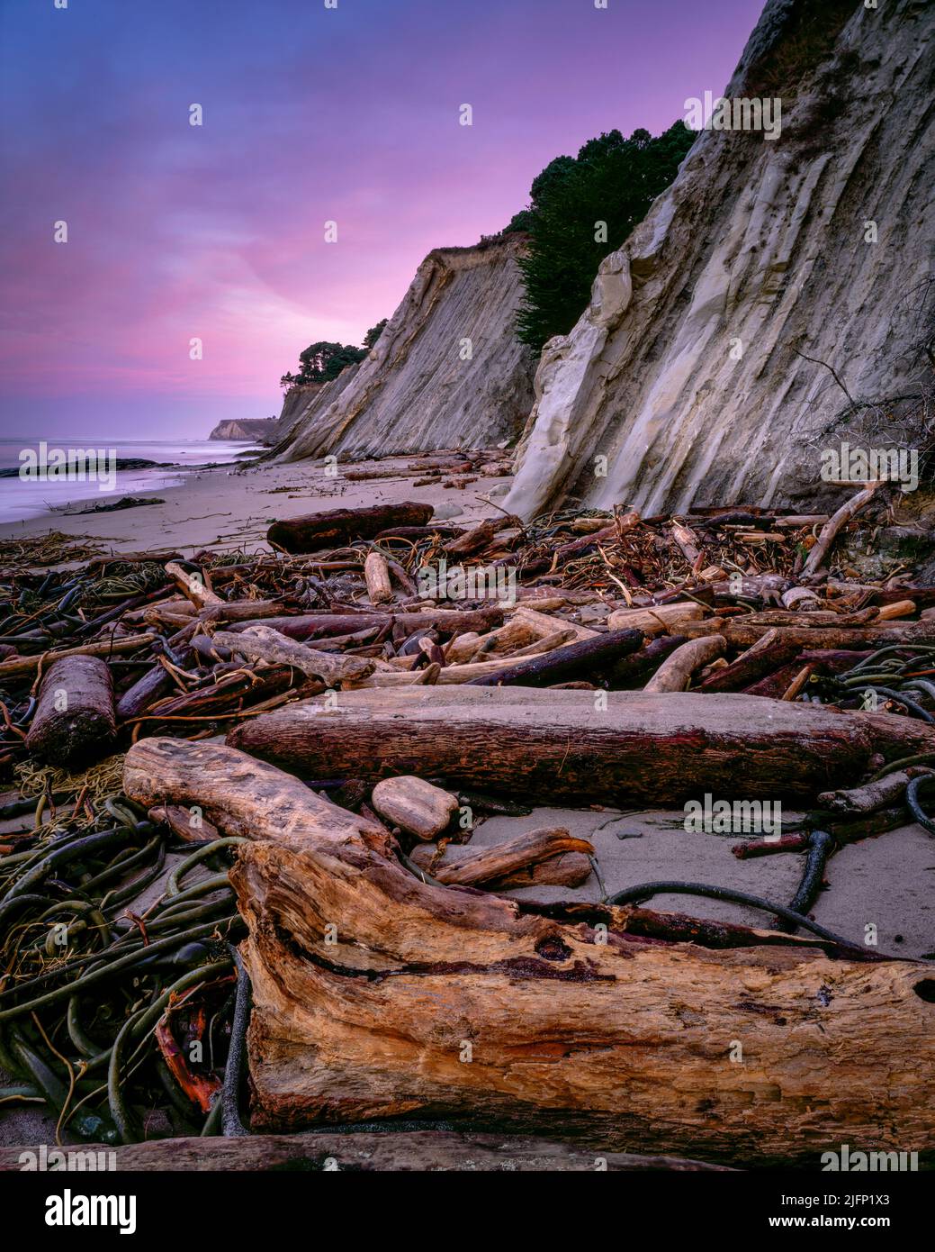 Dawn, Bowling Ball Beach, Schooner Gulch state Beach, Mendocino County, California Foto Stock